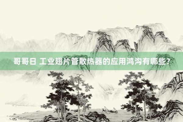 哥哥日 工业翅片管散热器的应用鸿沟有哪些？