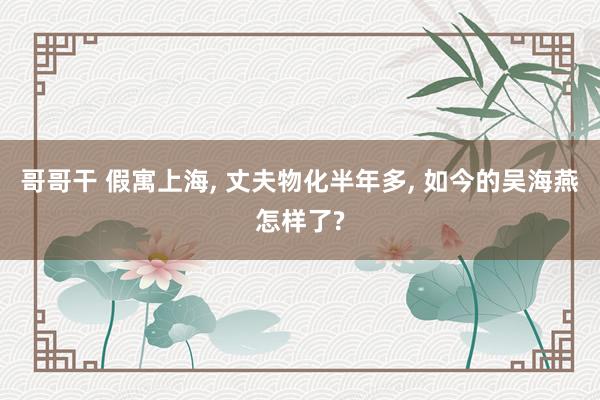 哥哥干 假寓上海， 丈夫物化半年多， 如今的吴海燕怎样了?