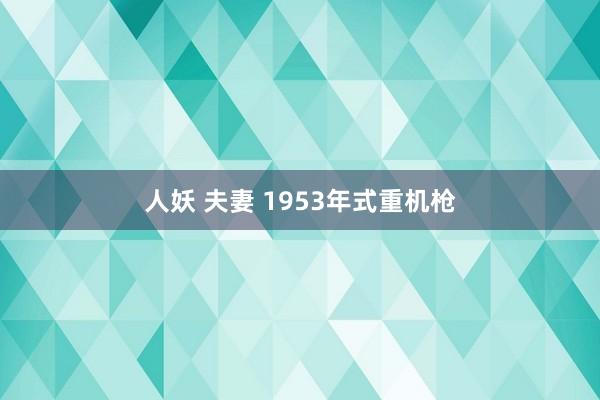 人妖 夫妻 1953年式重机枪